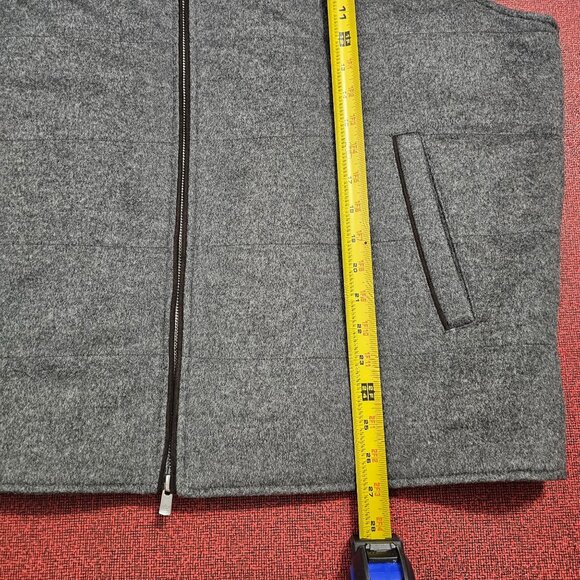 Peter Millar Crown Fleece Darien Vest Sz XL Gray Wool/Cashmere Full Zip Outdoor - Picture 9 of 9